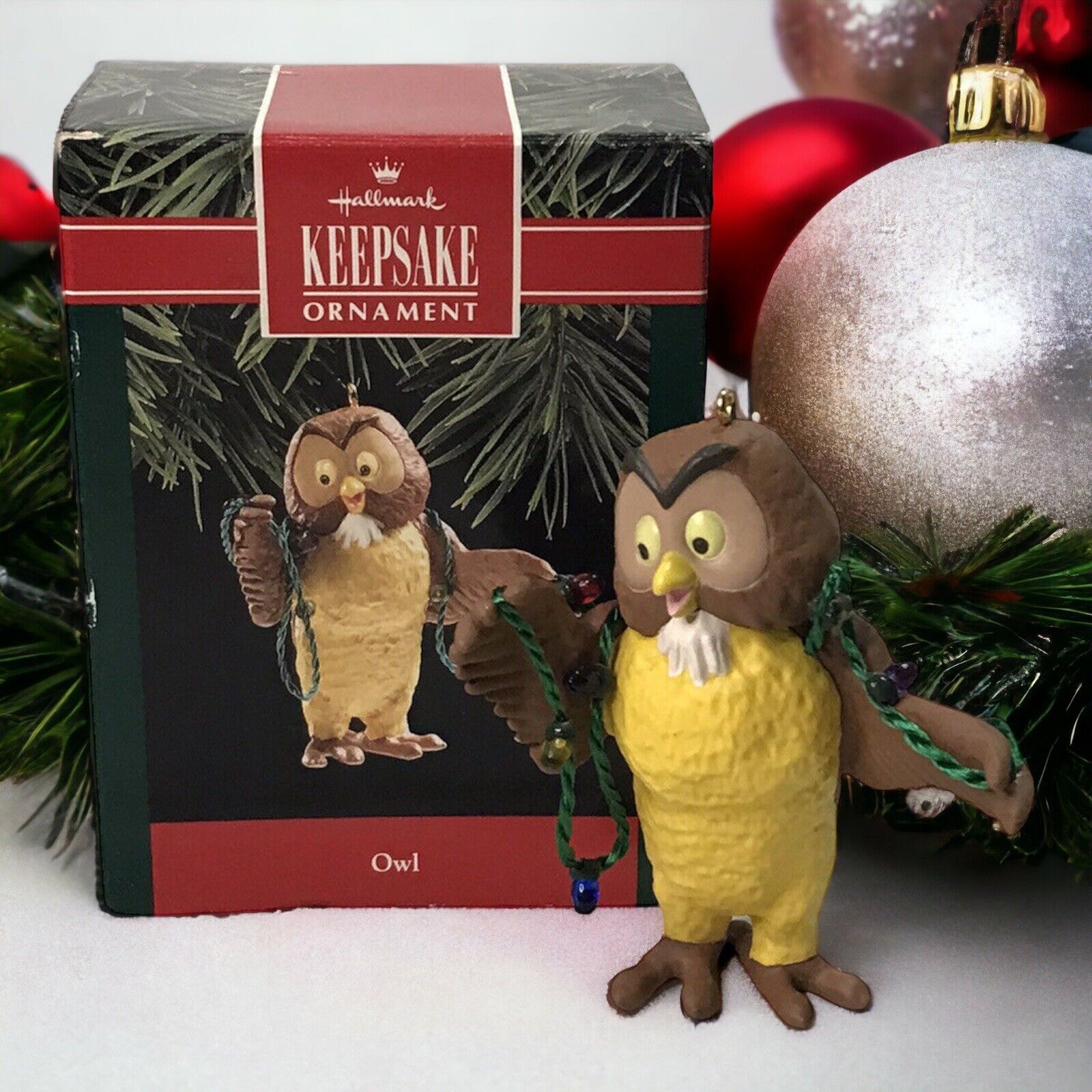 Vintage Hallmark Keepsake Ornament 1992 “OWL” Winnie The Pooh w/Box