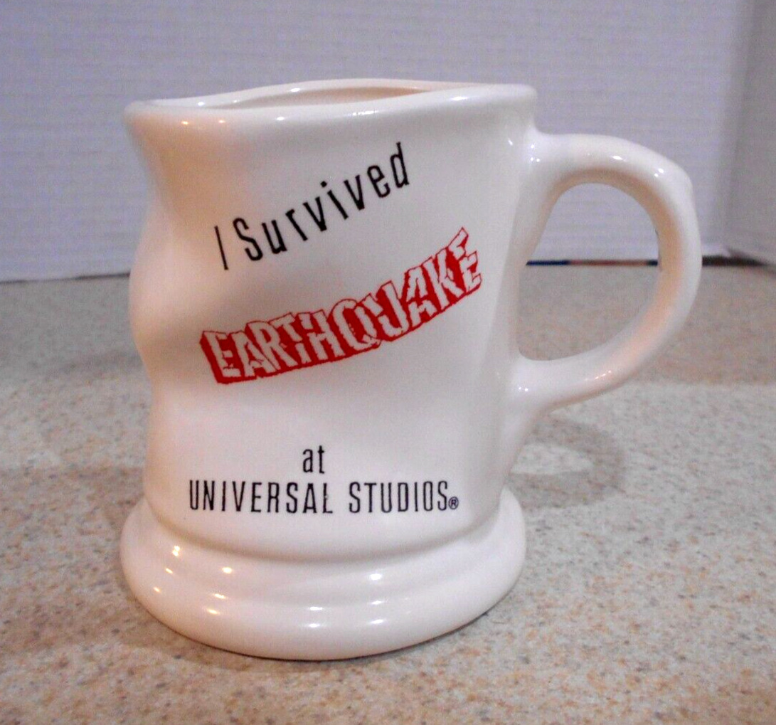 1989 Universal Studios Earthquake Ride Attraction Coffee Mug Vintage