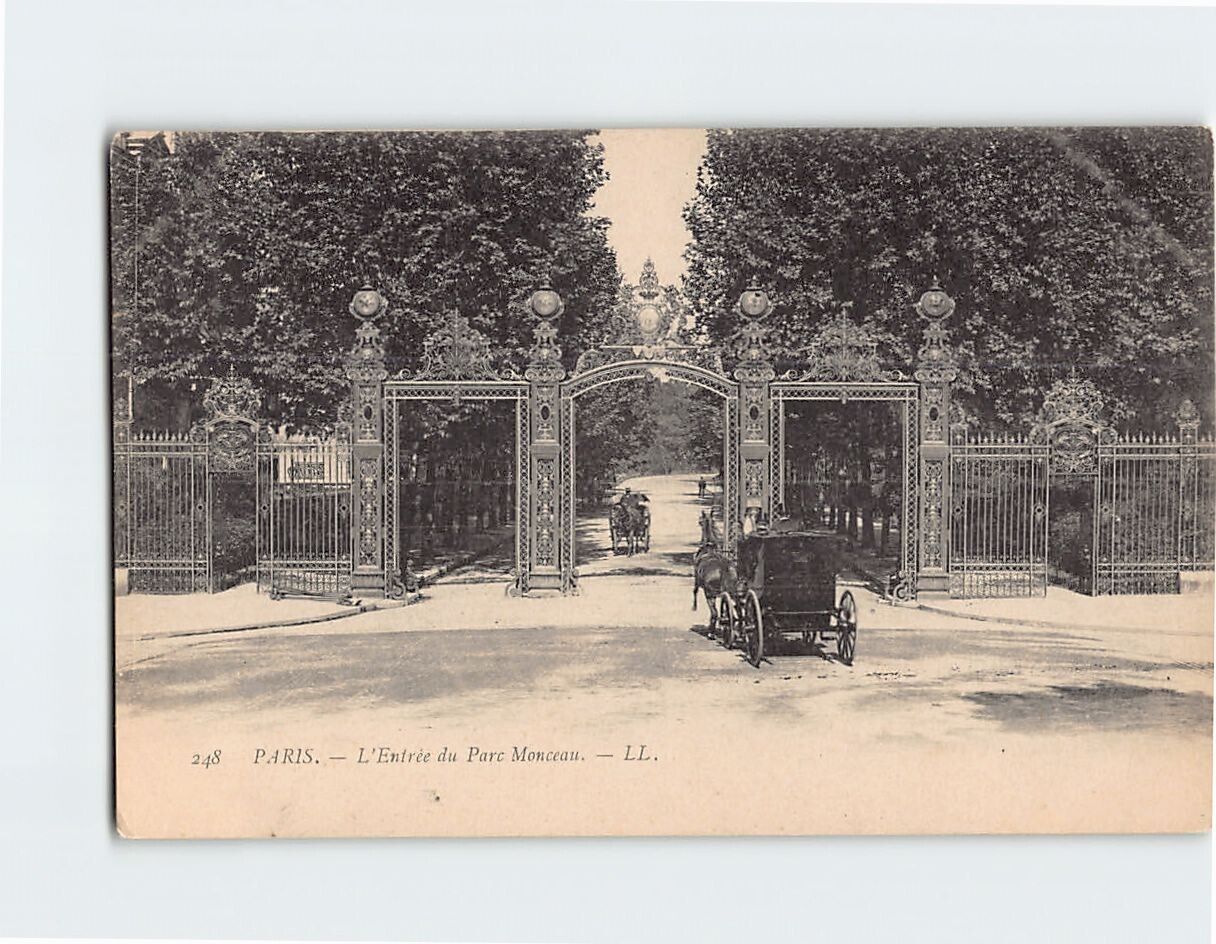 Postcard L\'Entree du Parc Monceau, Paris, France