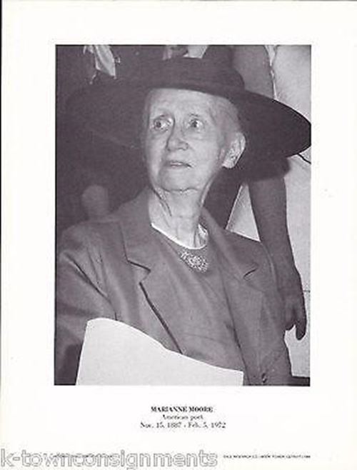Marianne Moore American Poet Vintage Portrait Gallery Poster Photo Print