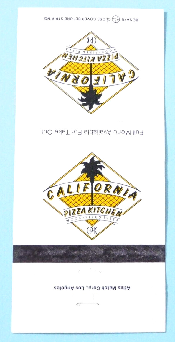 CALIFORNIA PIZZA KITCHEN MATCHBOOK COVER * NATIONWIDE LOCATIONS