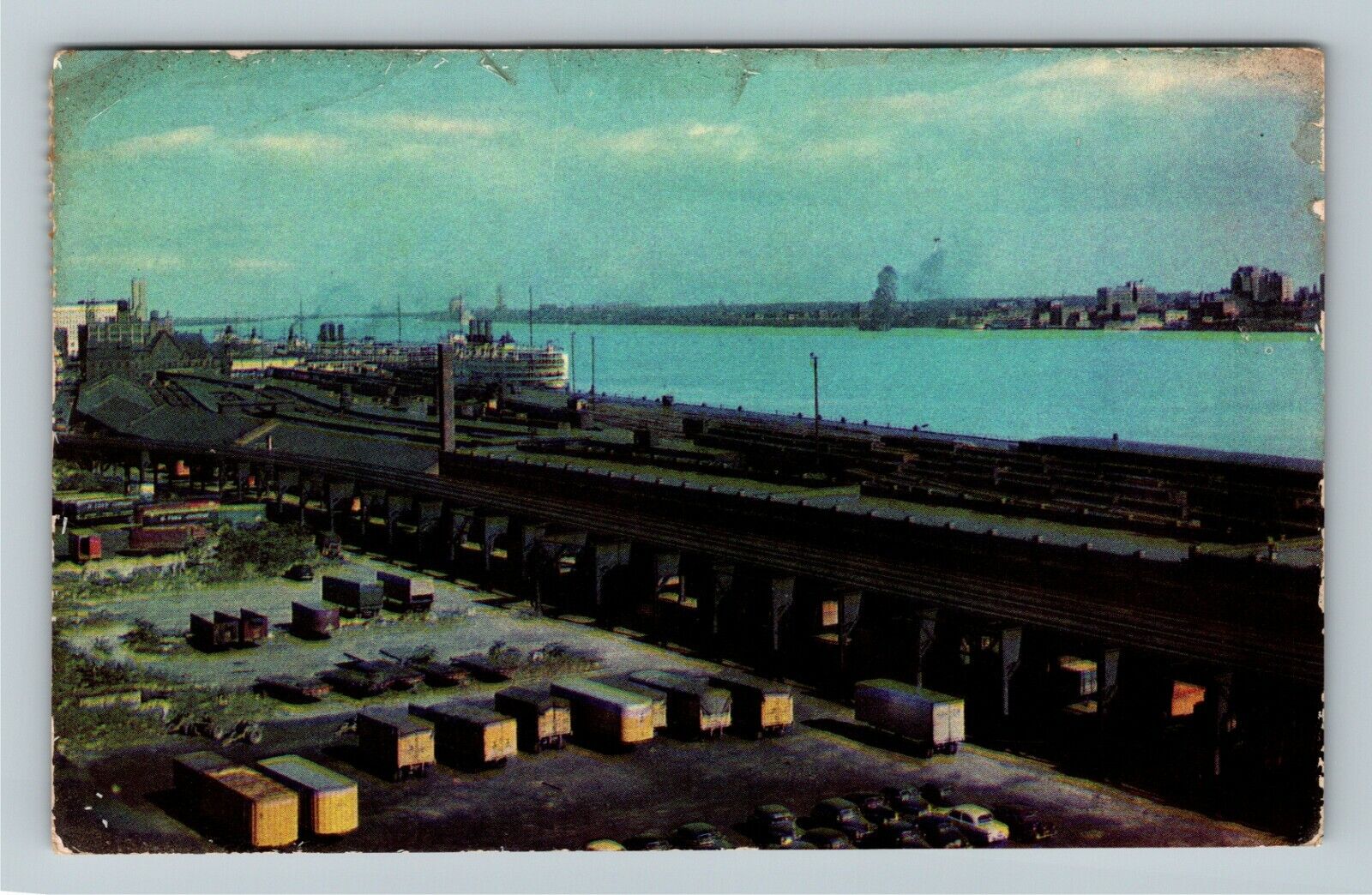 Detroit MI-Michigan, Aerial View, c1900s Vintage Postcard