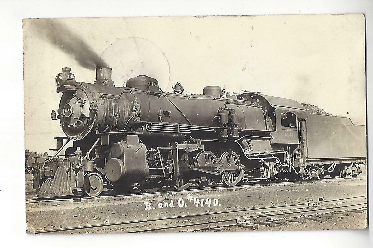 1913 B. & O. #4140 RPPC - Attica, Ohio