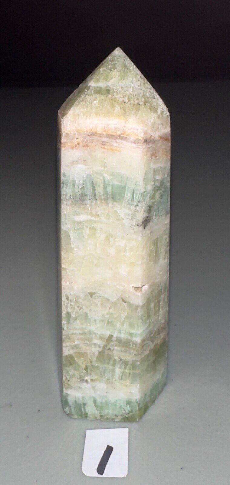Green Calcite Tower,Quartz Crystal,Metaphysical,Reiki,Decor, Unique Gift