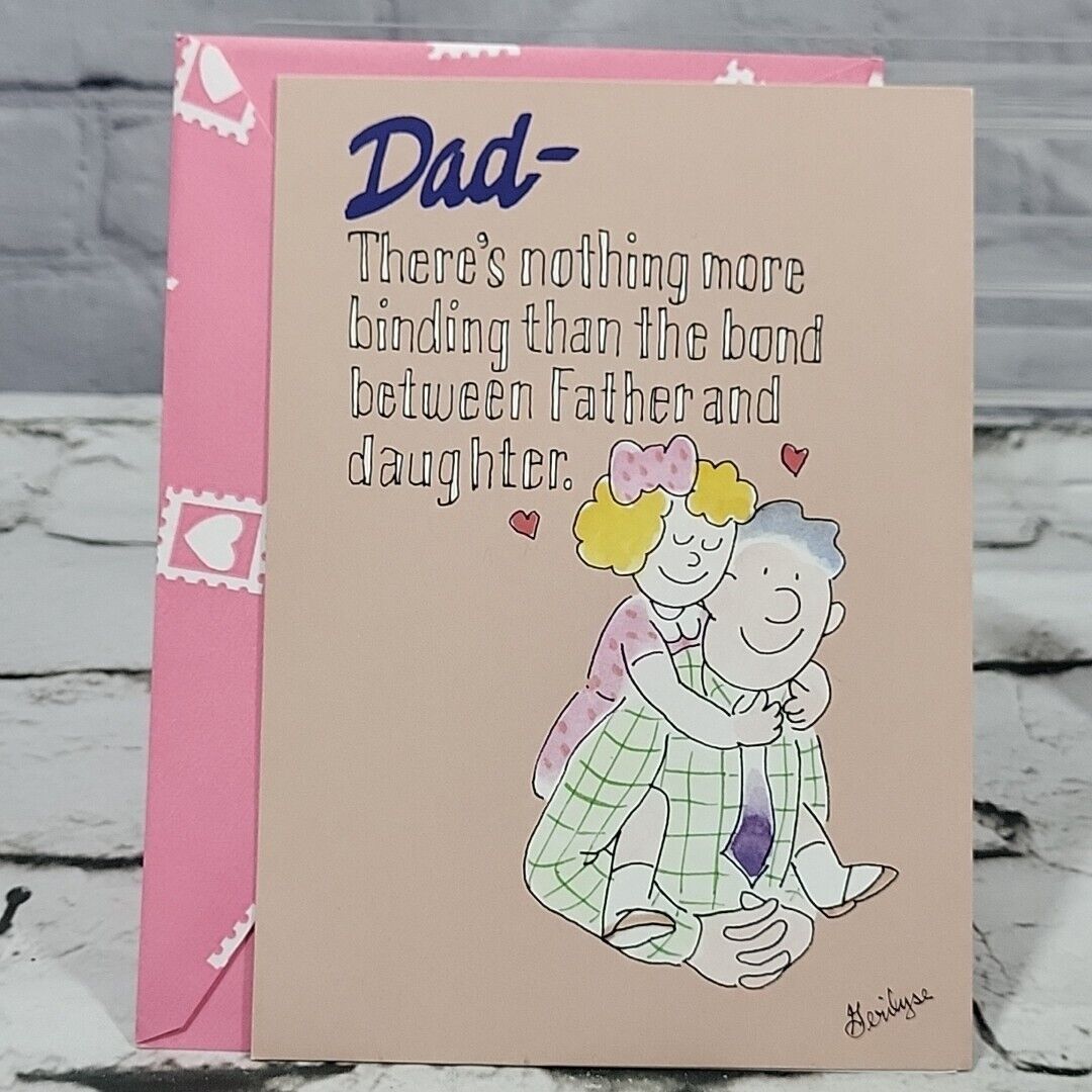 Vintage Greeting Card Happy Valentines Day To Dad From Daughter 