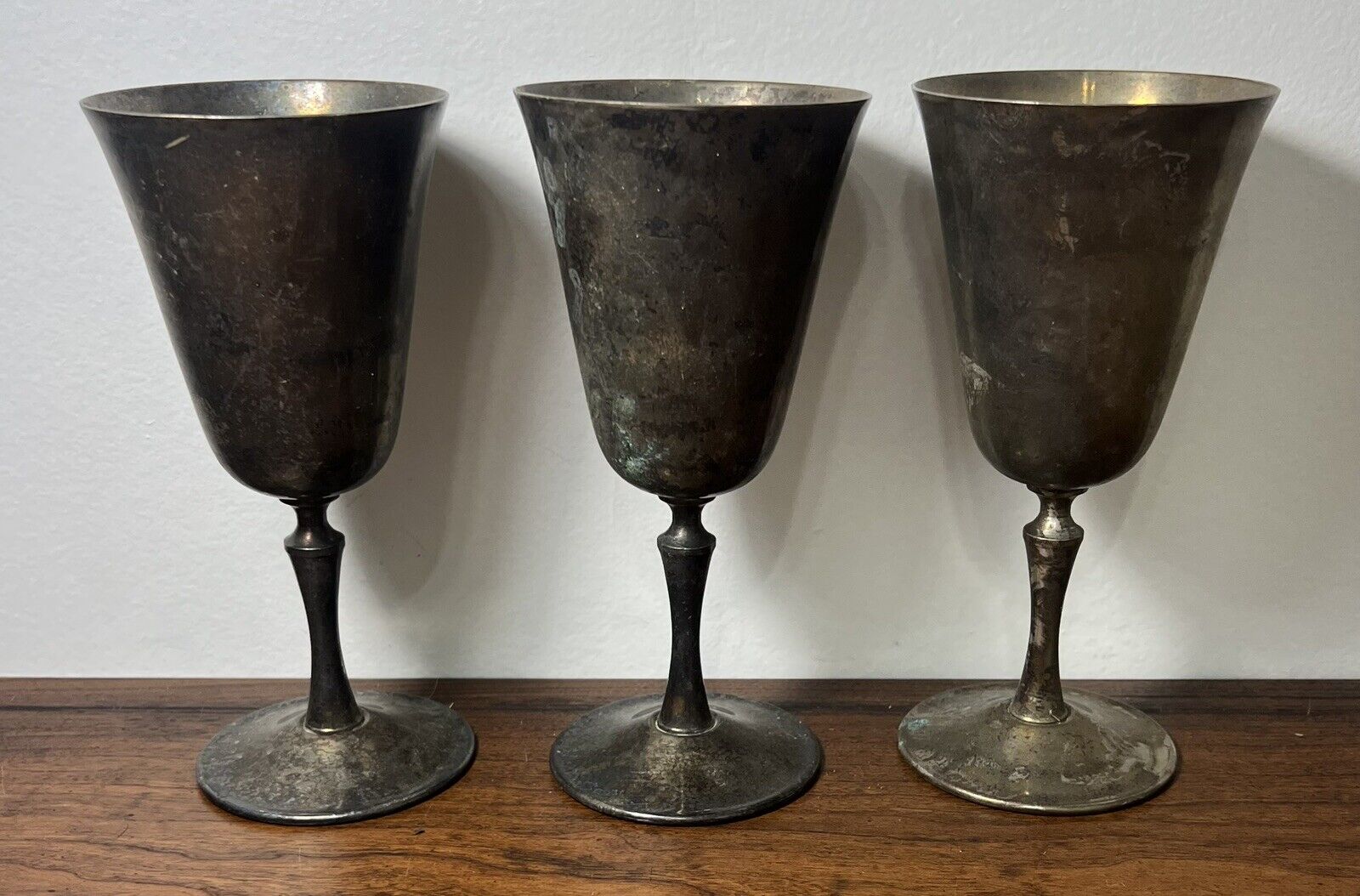 Lot Of 3 Vintage Italy Solid Brass Cups Decorative Pieces