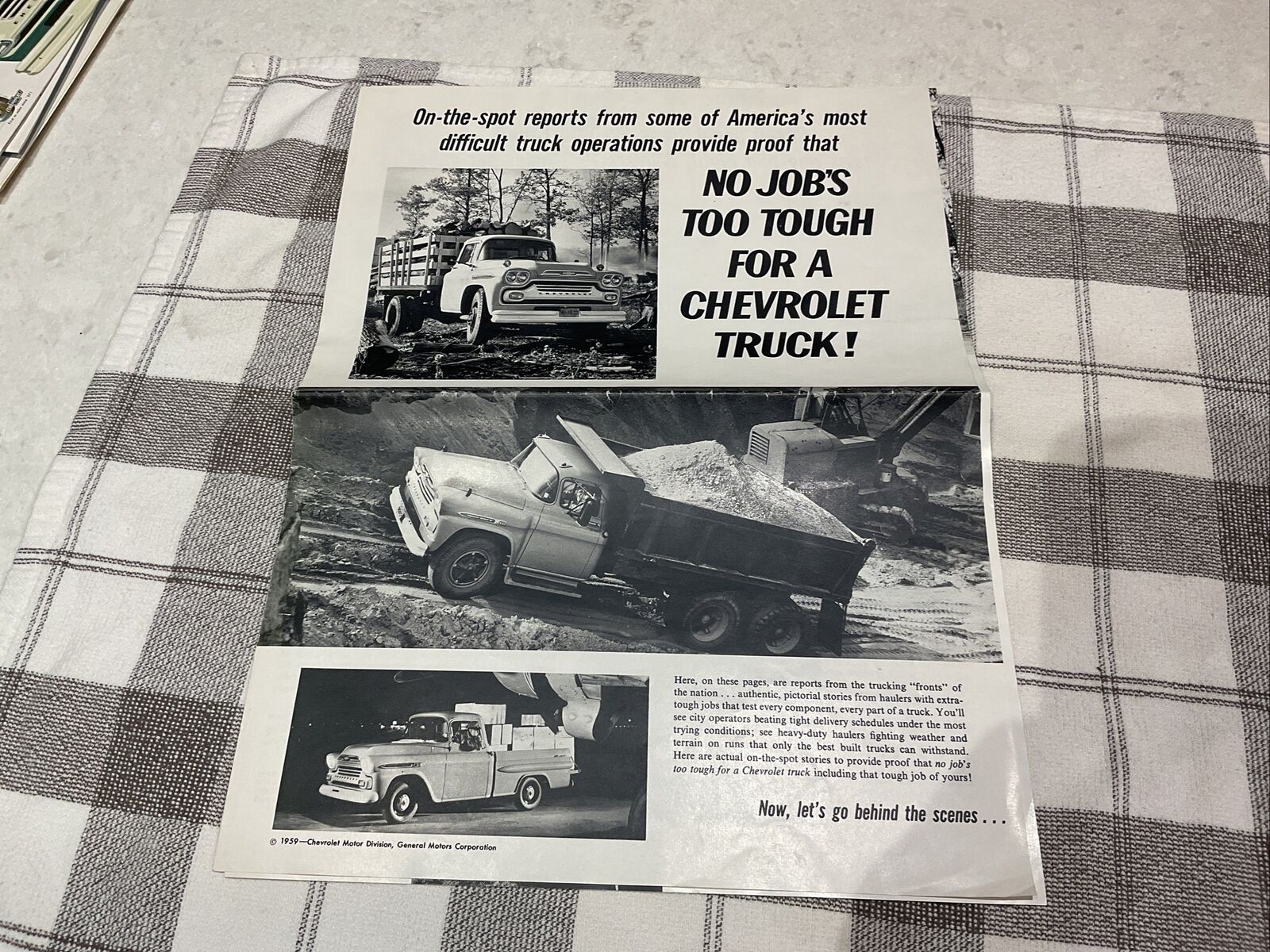 1959 Chevrolet Trucks On The Spot Reports