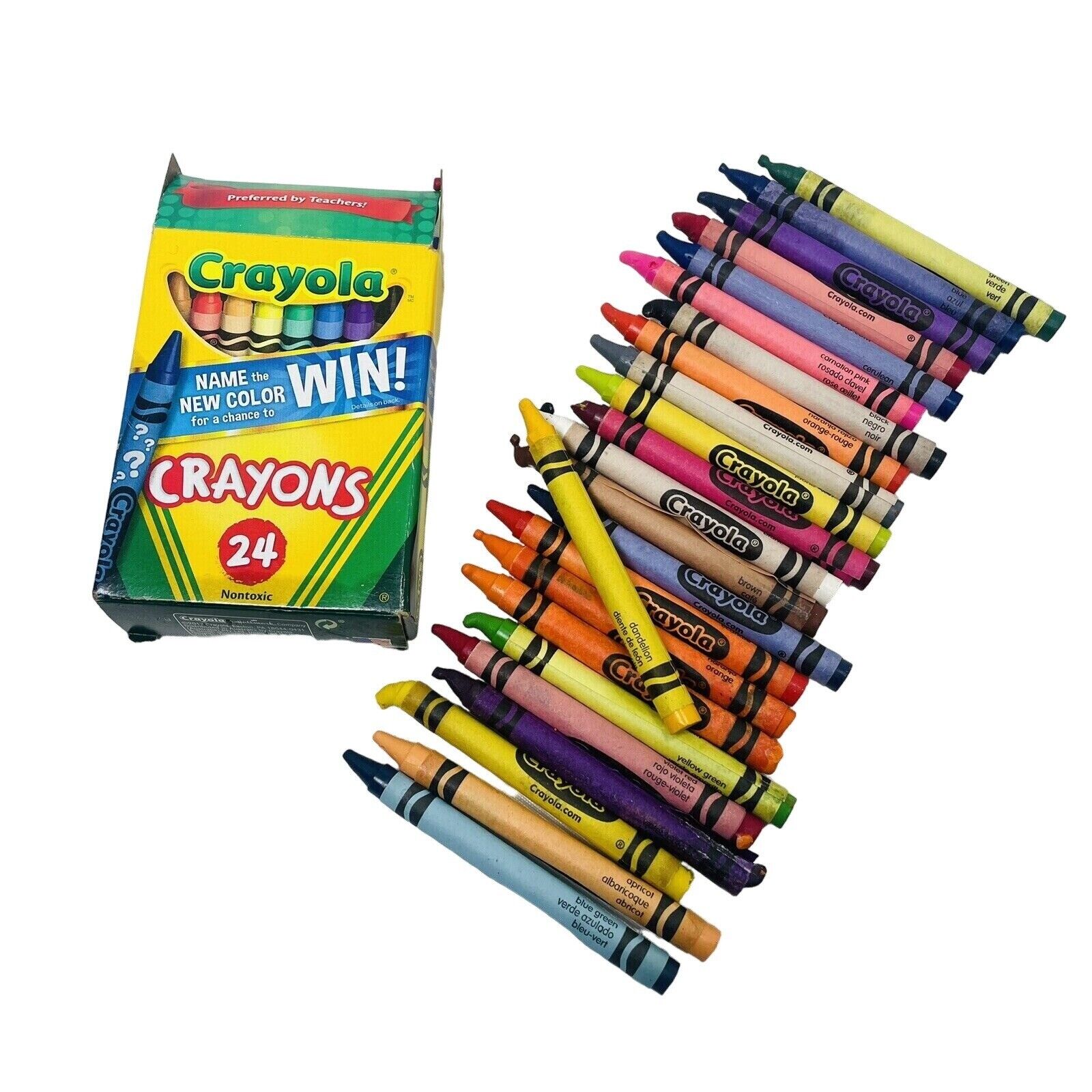 Crayola Crayon 24 Pack Last Chance Dandelion 2017 With Heat Damage