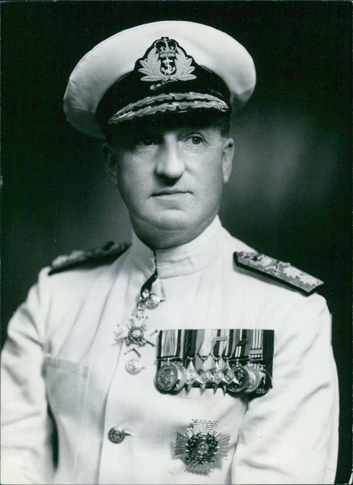Vice-Admiral Sir Gerald Gladstone K.C.B. poses... - Vintage Photograph 4933240