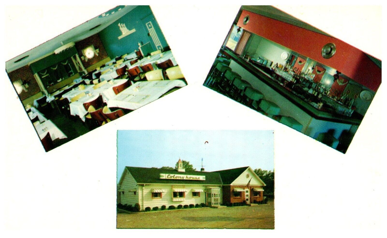 Irving New York NY Colony House Restaurant Chrome Postcard Unposted c.1960