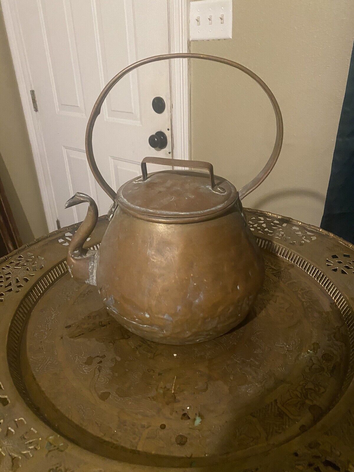 1800s French Copper Teapot