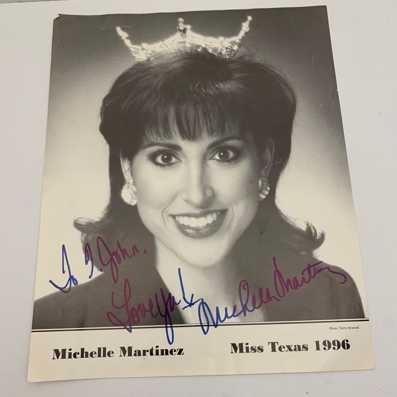 Signed Miss Texas 1996 Michelle Martinez Beauty Pageant 8\