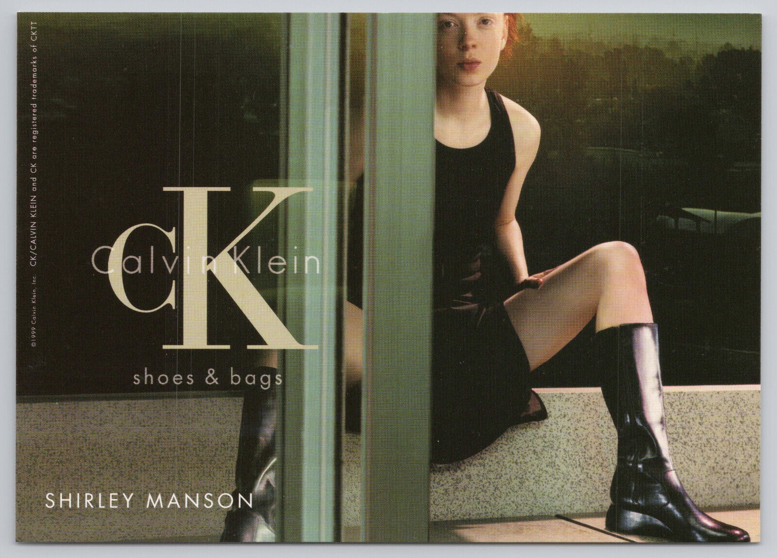 Max Racks Advertising Postcard Calvin Klein Shoes Bags Shirley Manson