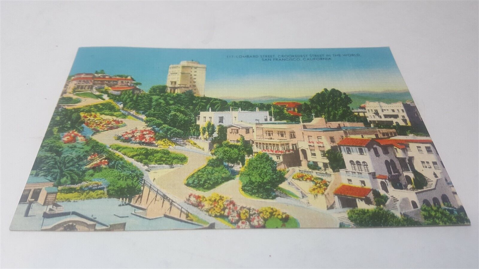 Vintage 1950s Lombard Street Crookedest Street San Francisco Ca. Postcard P7