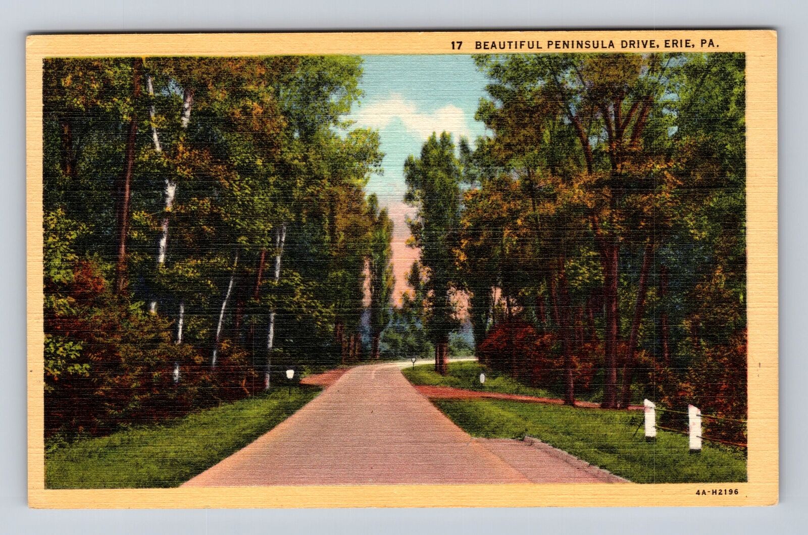 Erie PA-Pennsylvania, Beautiful Peninsula Drive, Antique, Vintage Postcard