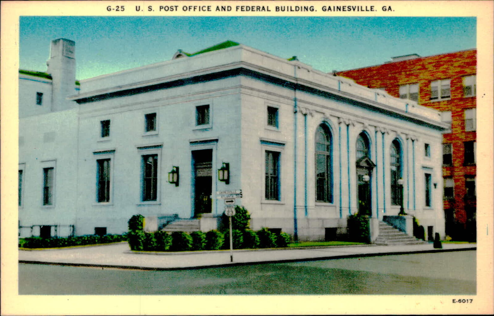 Postcard: G-25 U. S. POST OFFICE AND FEDERAL BUILDING. GAINESVILLE. GA