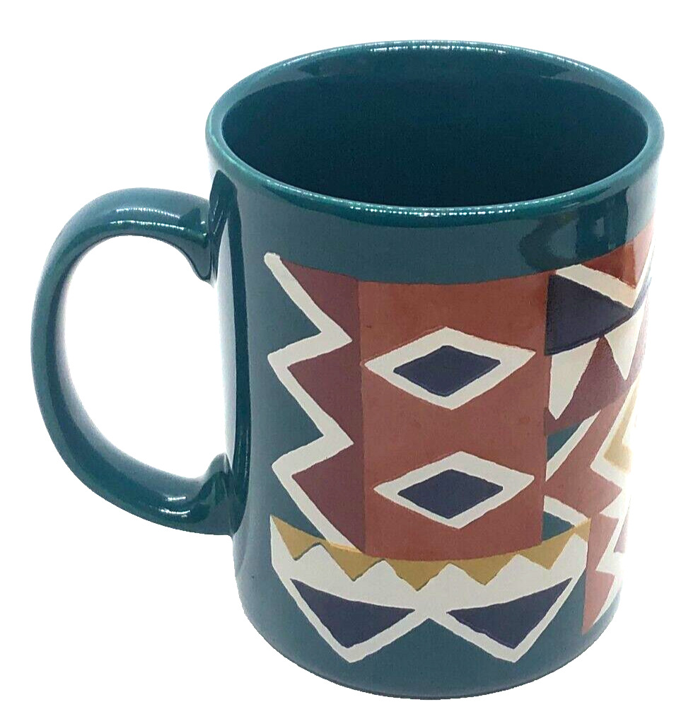 Vintage Staffordshire England Coffee Mug Southwest New Mexico Design
