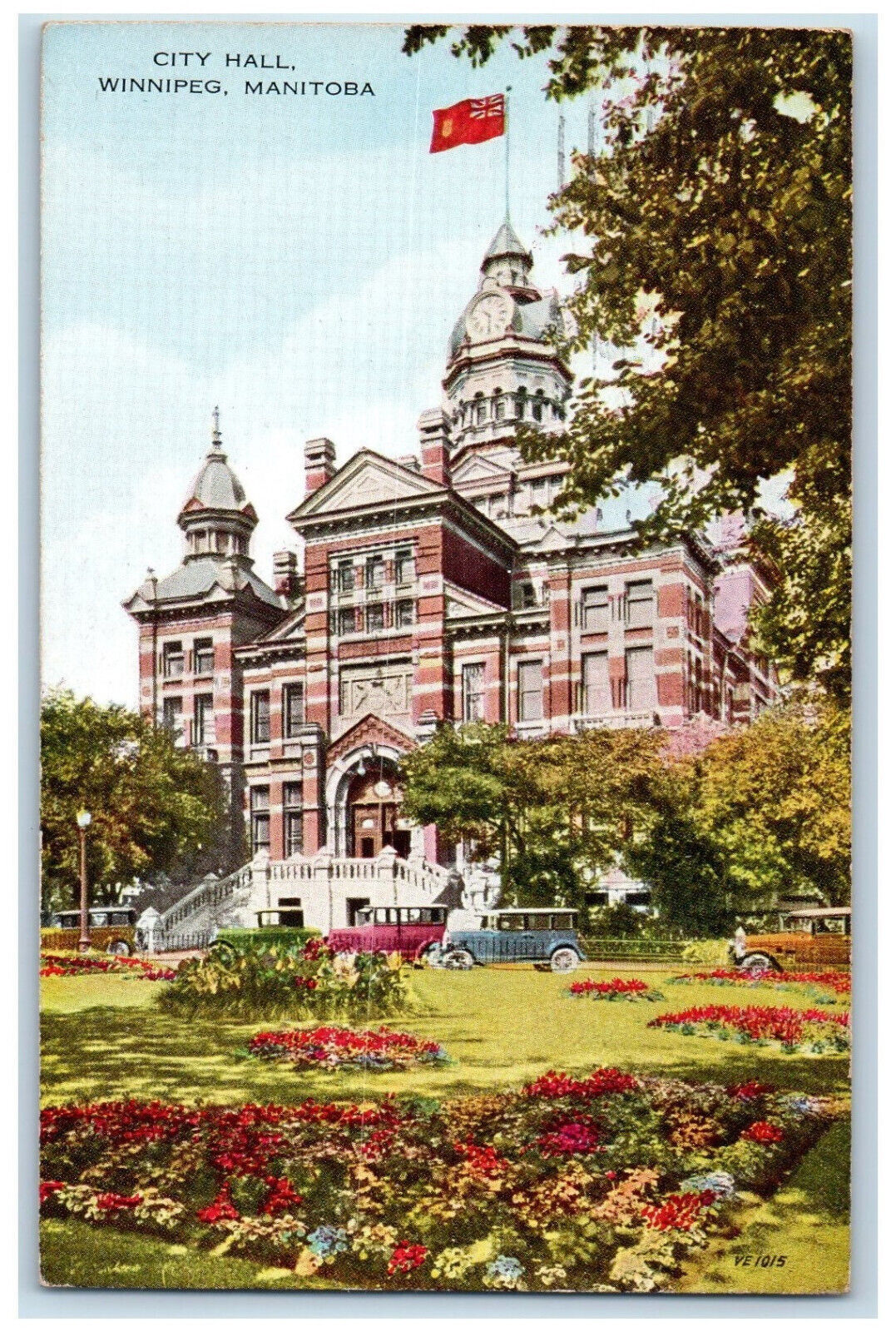 Winnipeg Manitoba Canada Postcard City Hall Building 1931 Posted Vintage