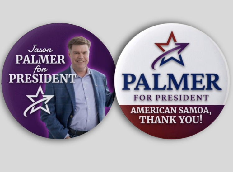 Jason Palmer President 2024 Pinback Buttons Democrat Political Samoa Biden 2.25\