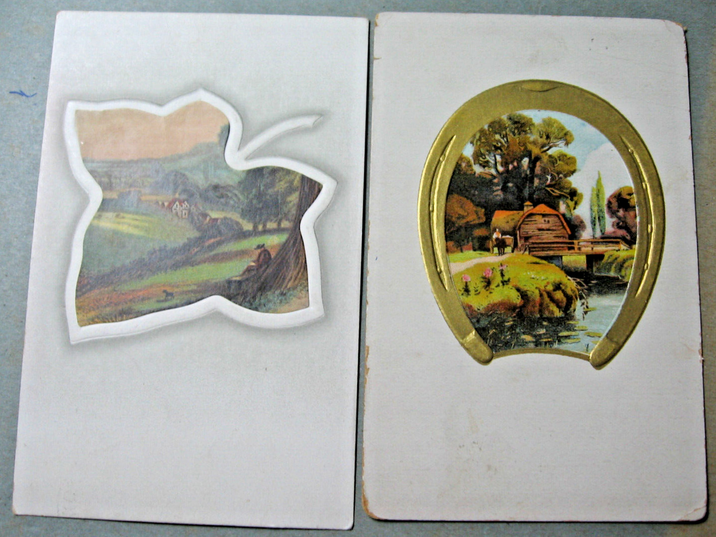 Three Embossed 1909 & 1910 Greeting postcards