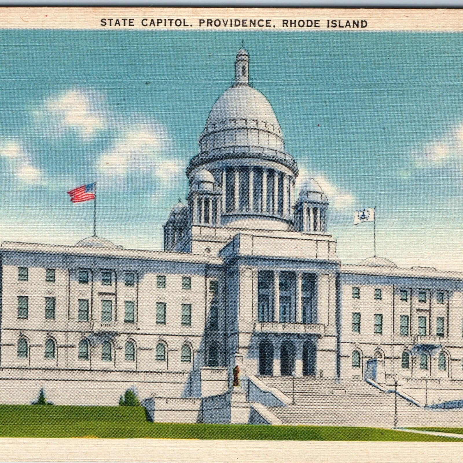 c1940s Providence, RI Rhode Island State Capitol Building Roman Greek PC A250