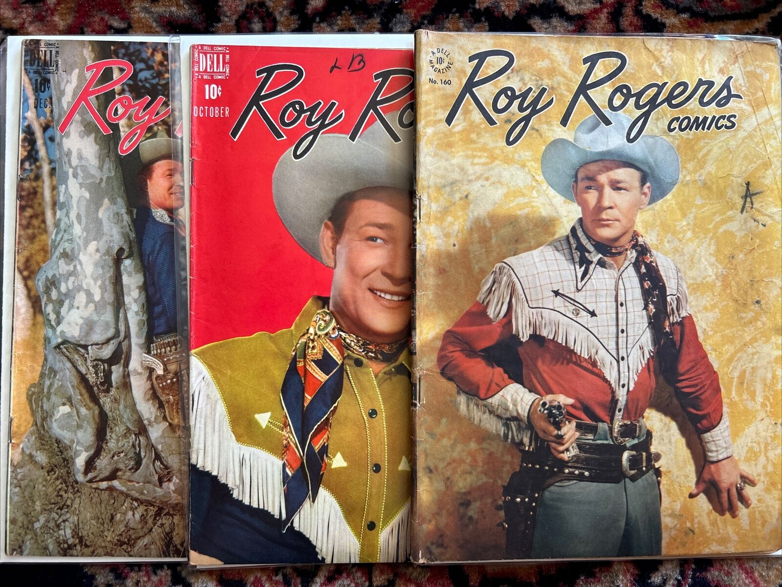 DELL Roy Rogers #160 GD/VG (Four Color 1947) #10 VG & 12 FN- (1948)