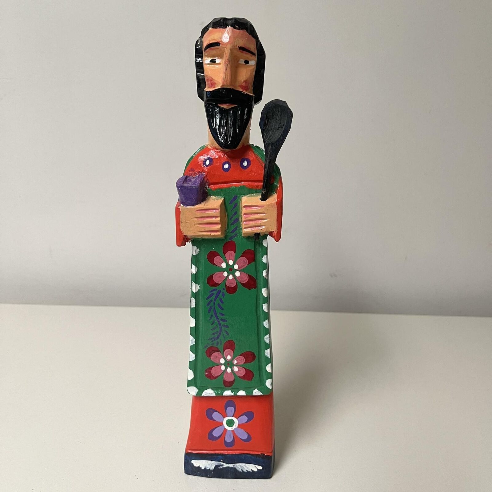 Painted Wooden St. Pascual By Kalalou GJC1011
