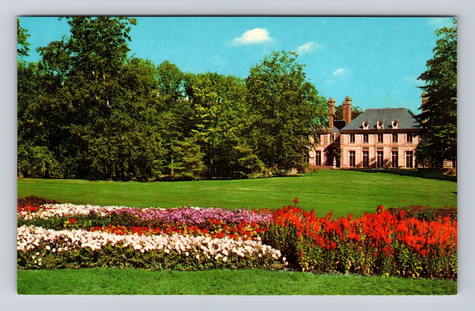 Mansfield OH-Ohio, Annuals & Kingwood Hall, Kingwood Center, Vintage Postcard
