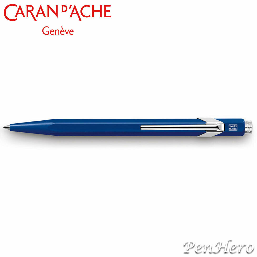 Caran d\'Ache 849 Metal Sapphire Blue Ballpoint Pen 849.150