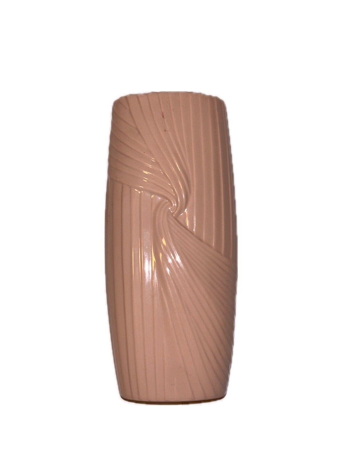 Art Deco 1980s Pink Blush Vase  Oval 6\
