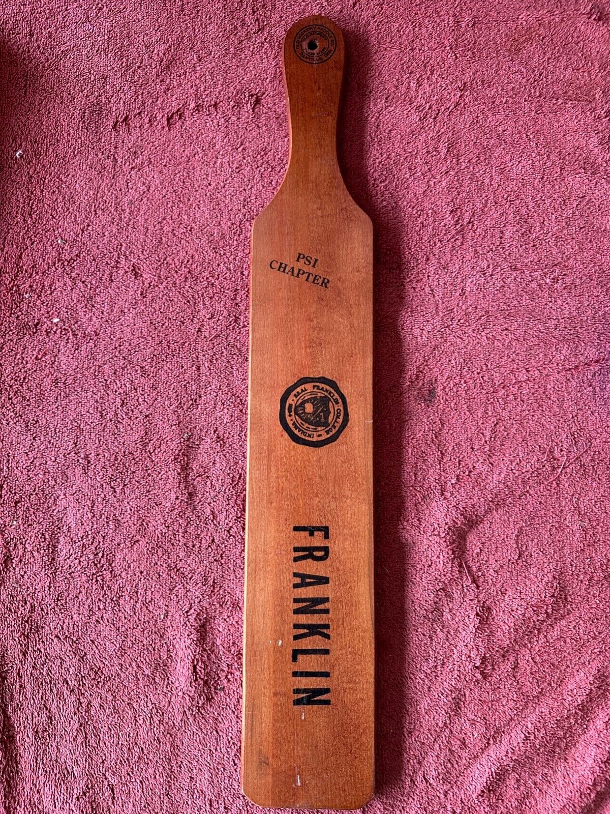 Vintage Franklin College Delta Zeta Sorority Wooden Hand Paddles PSI Chapter