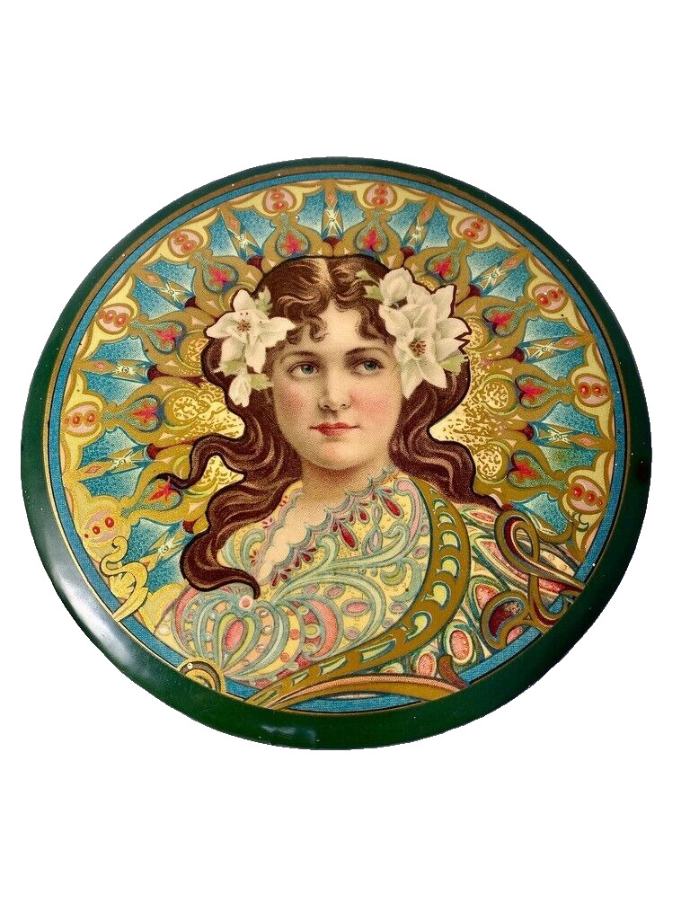 Art Nouveau Collar & Cuff Box Wallpaper Celluloid Antique Victorian Fashion