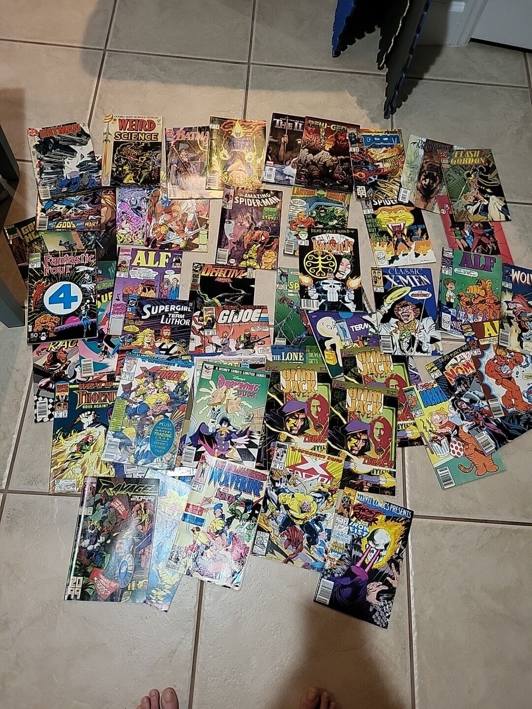 Large Lot Comic Books MARVEL DC reader Copies Spiderman Batman GI JOE ALF