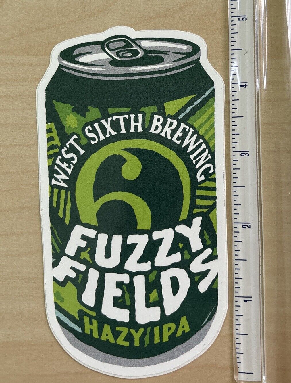 West Sixth Brewing Lexington Kentucky Fuzzy Fields Hazy IPA Beer Sticker Decal