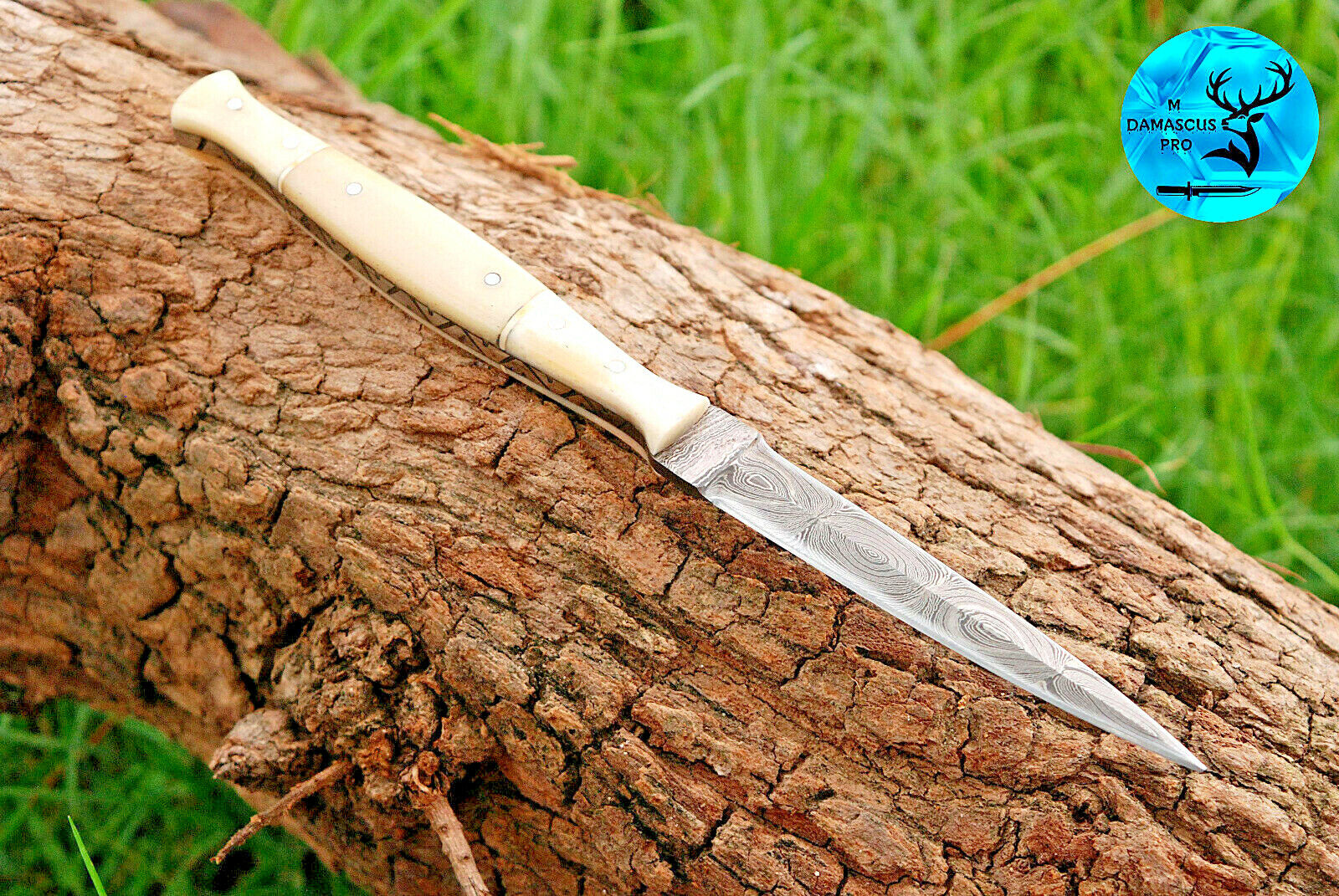 CUSTOM HANDMADE FORGED DAMASCUS STEEL BLADE THROWING BOOT DAGGER KNIFE 1619