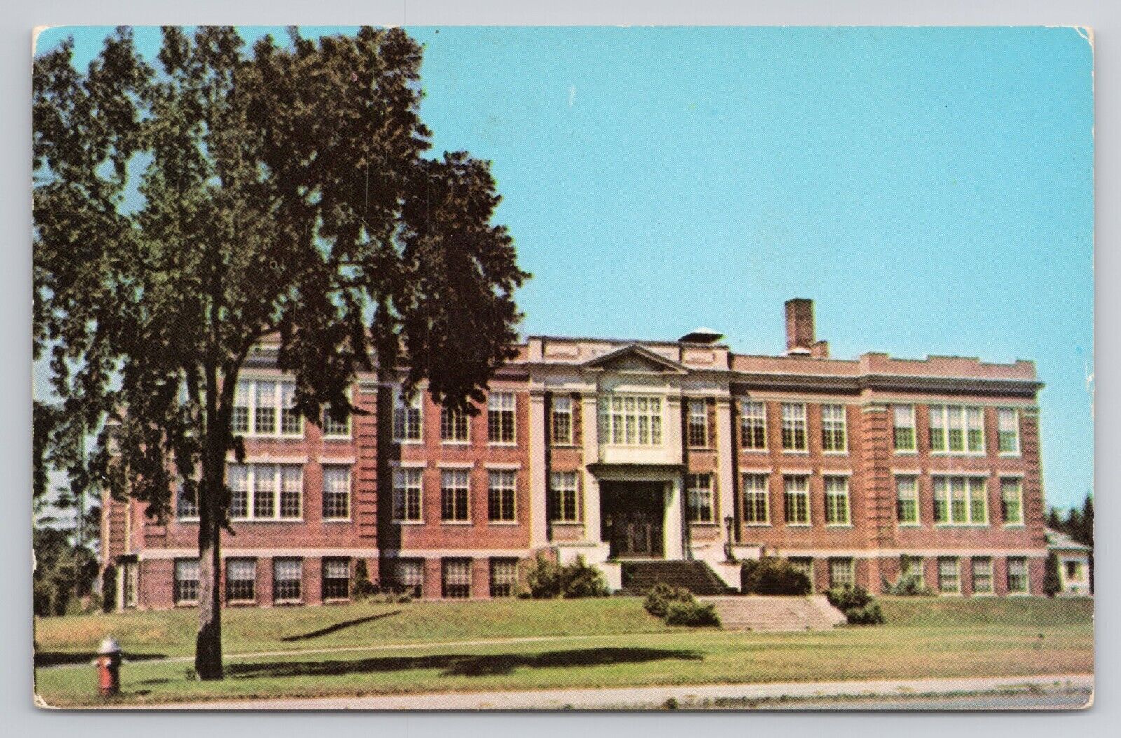 North Attleboro High School, North Attleboro Massachusetts Postcard