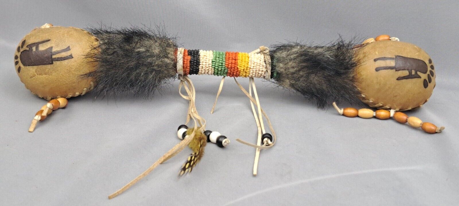 Older Native American Hand made Shaman Peyote Rattle Shaker