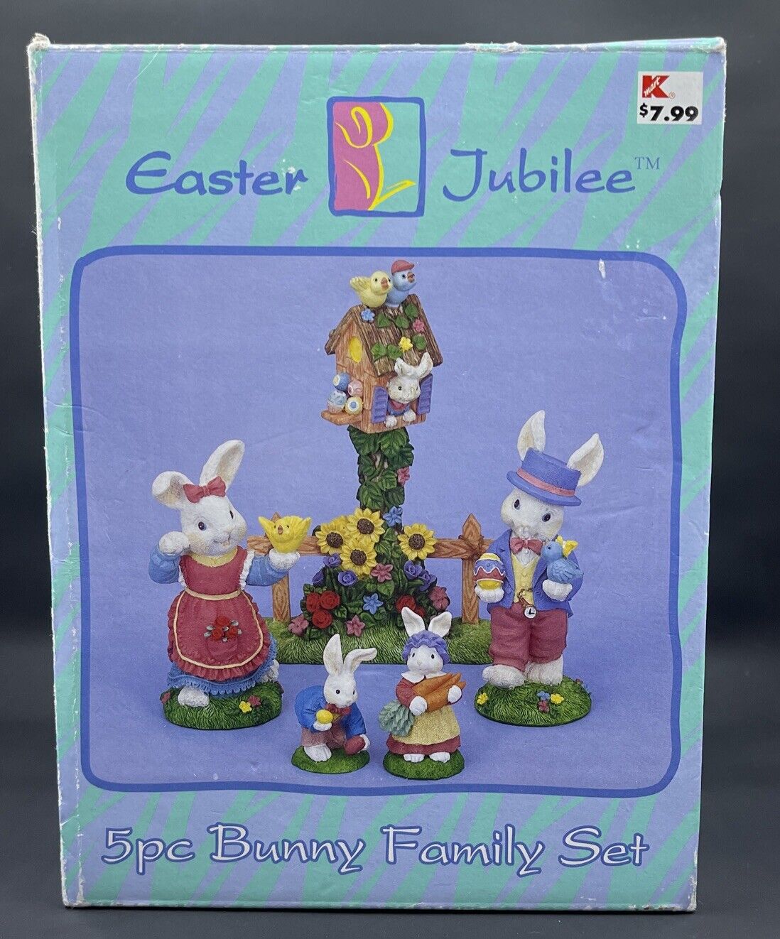 Easter Jubilee 5Pc Bunny Family Set Vintage Kmart