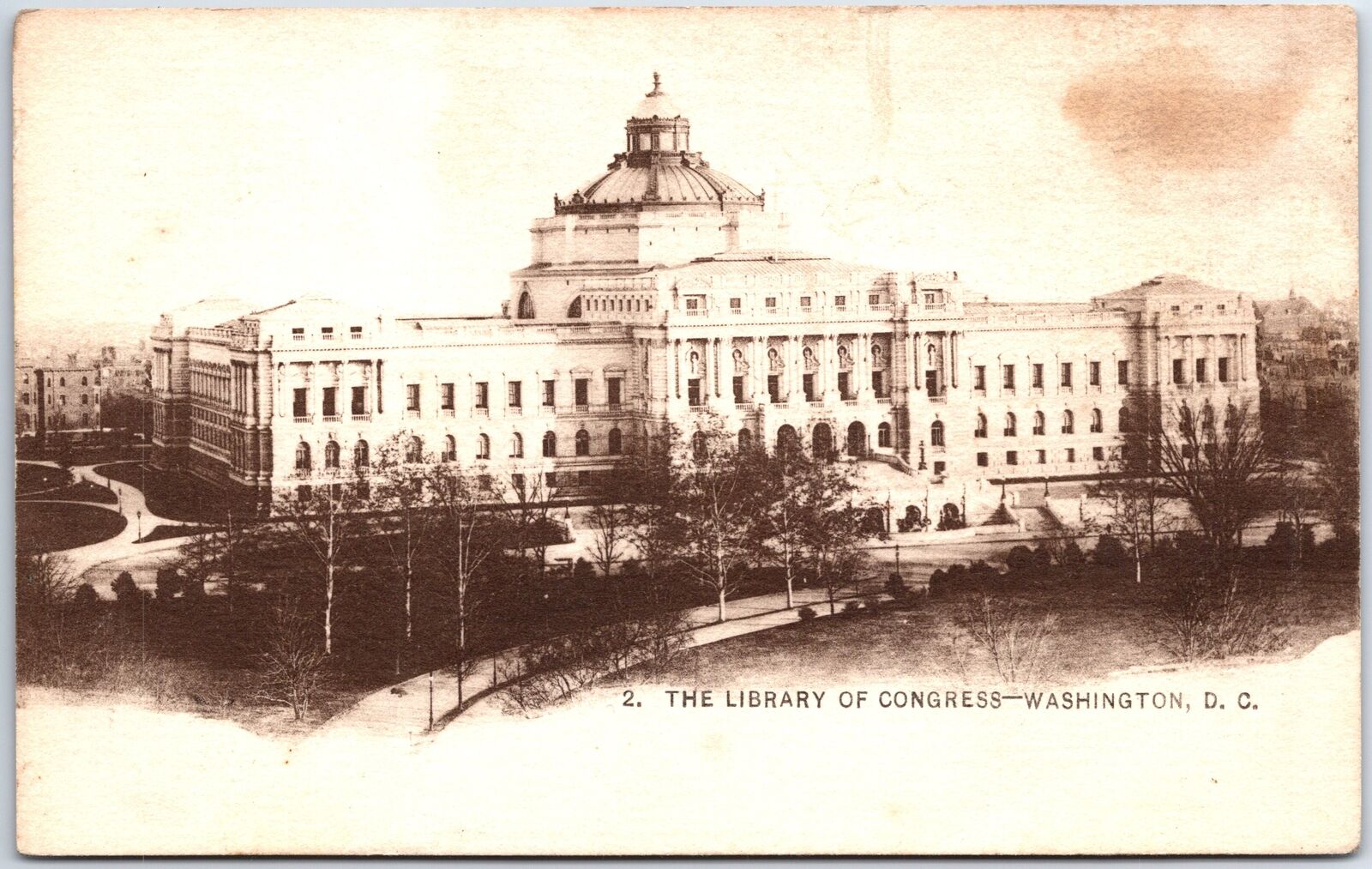 VINTAGE POSTCARD EXPANSIVE VIW OF THE LIBRARY OF CONGRESS c. 1898  PRE-UDB