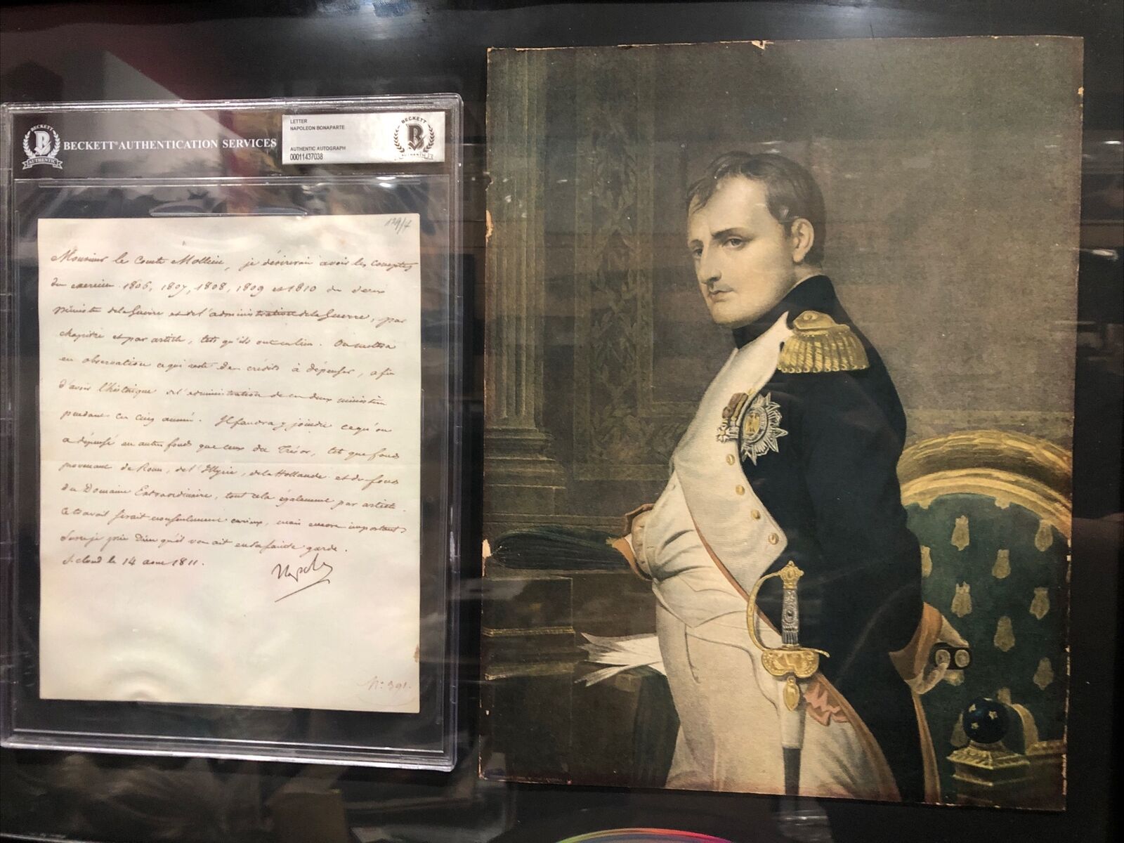 NAPOLEON BONAPARTE Signed 1811 French Letter Beckett/BAS Encapsulated