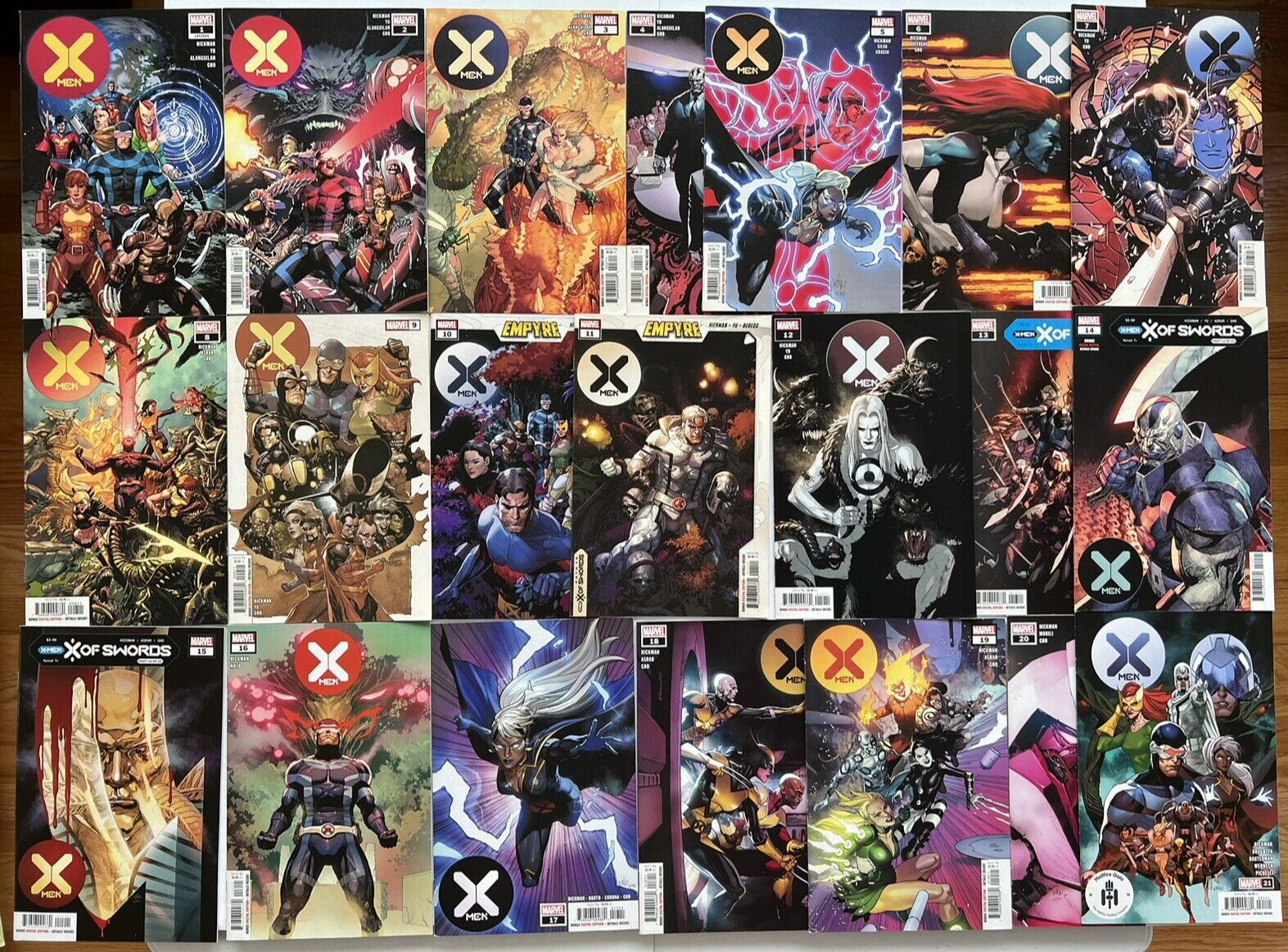 X-Men #1-21 Complete Series Run Lot - 9 Keys - Hickman | Yu - VG Cond