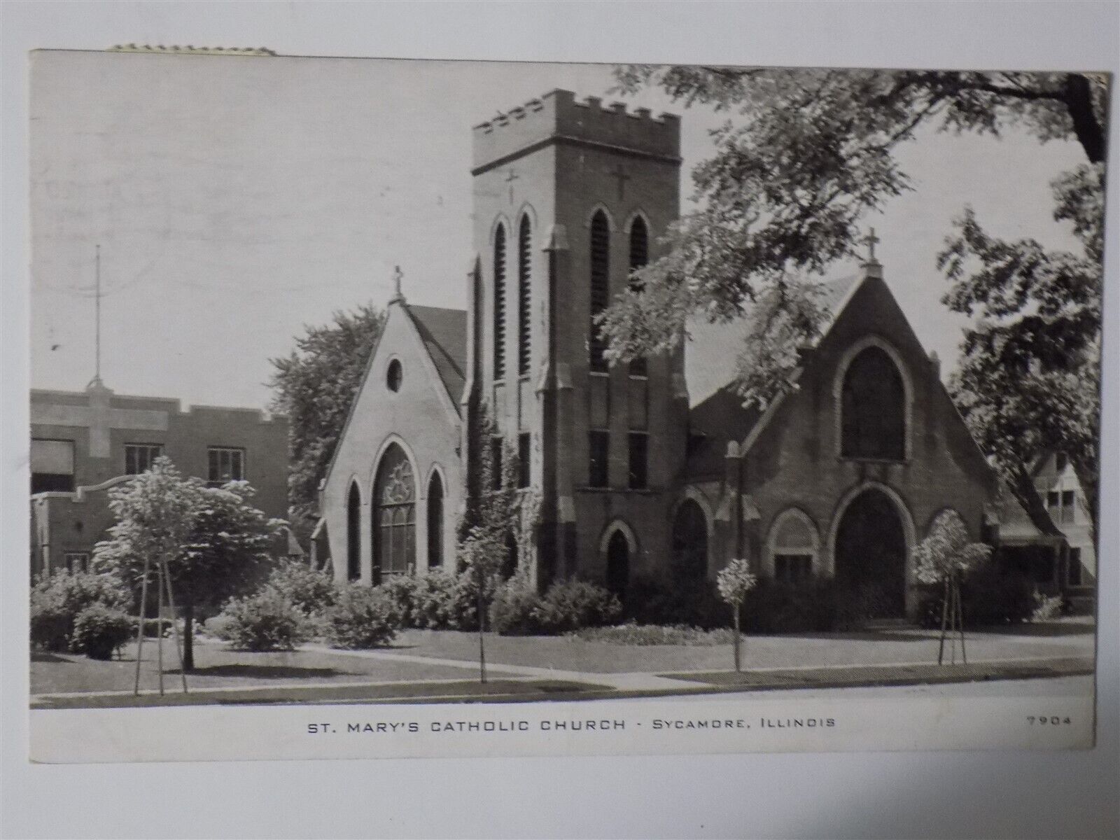 Sycamore, Illinois IL ~ St. Mary\'s Catholic Church 1949 b/w L740
