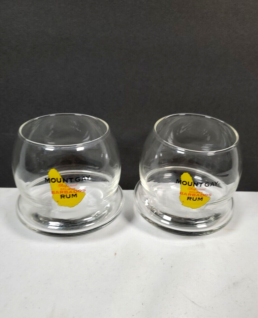 Mount Gay Wobbly Bottom Rum Glass ~ Rare ~ Collectible