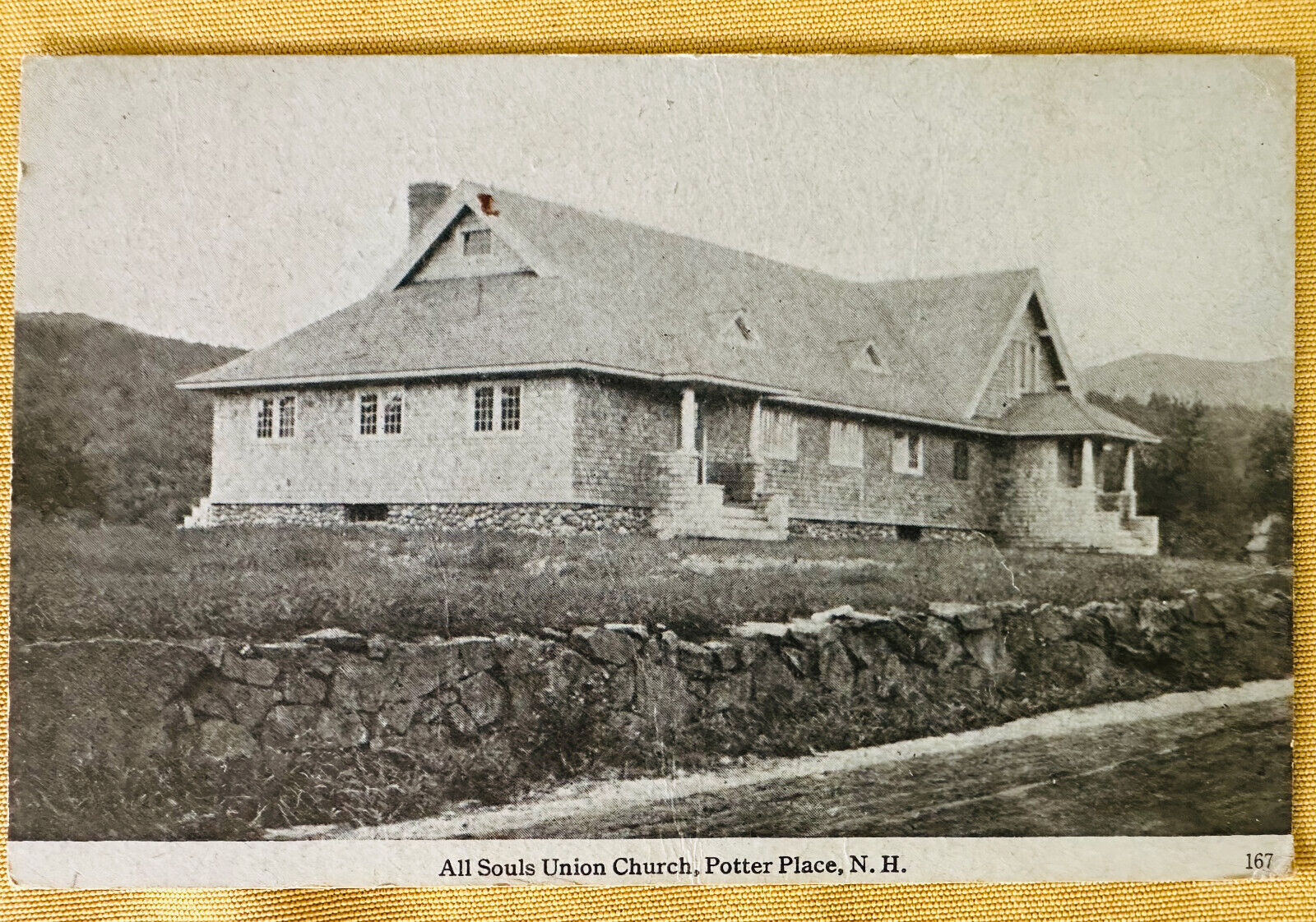 Andover NH Potter Place All Souls Union Church Frank W. Swallow Postcard
