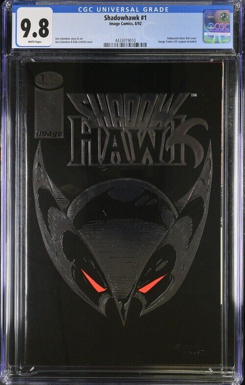 Shadowhawk #1 - CGC 9.8 - Image Comics 1992 Silver Foil Cover Low Census Count