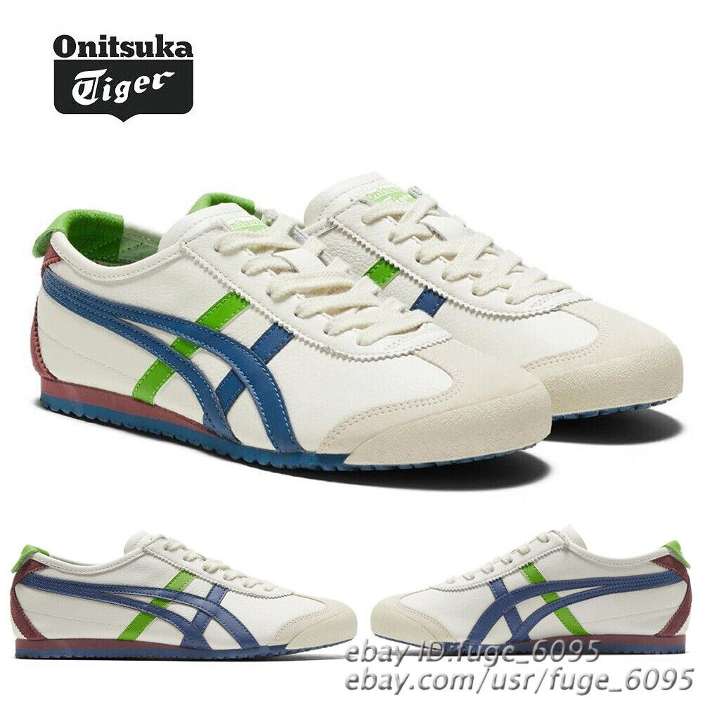 NEW Onitsuka Tiger MEXICO 66 Unisex Shoes Sneakers Cream/Mako Blue 1183A201-115