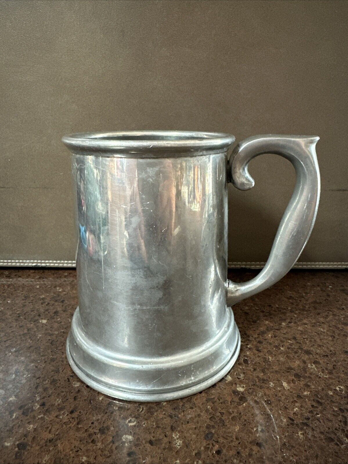 Vintage Stieff Clear-Bottomed Pewter P27 Tankard Mug