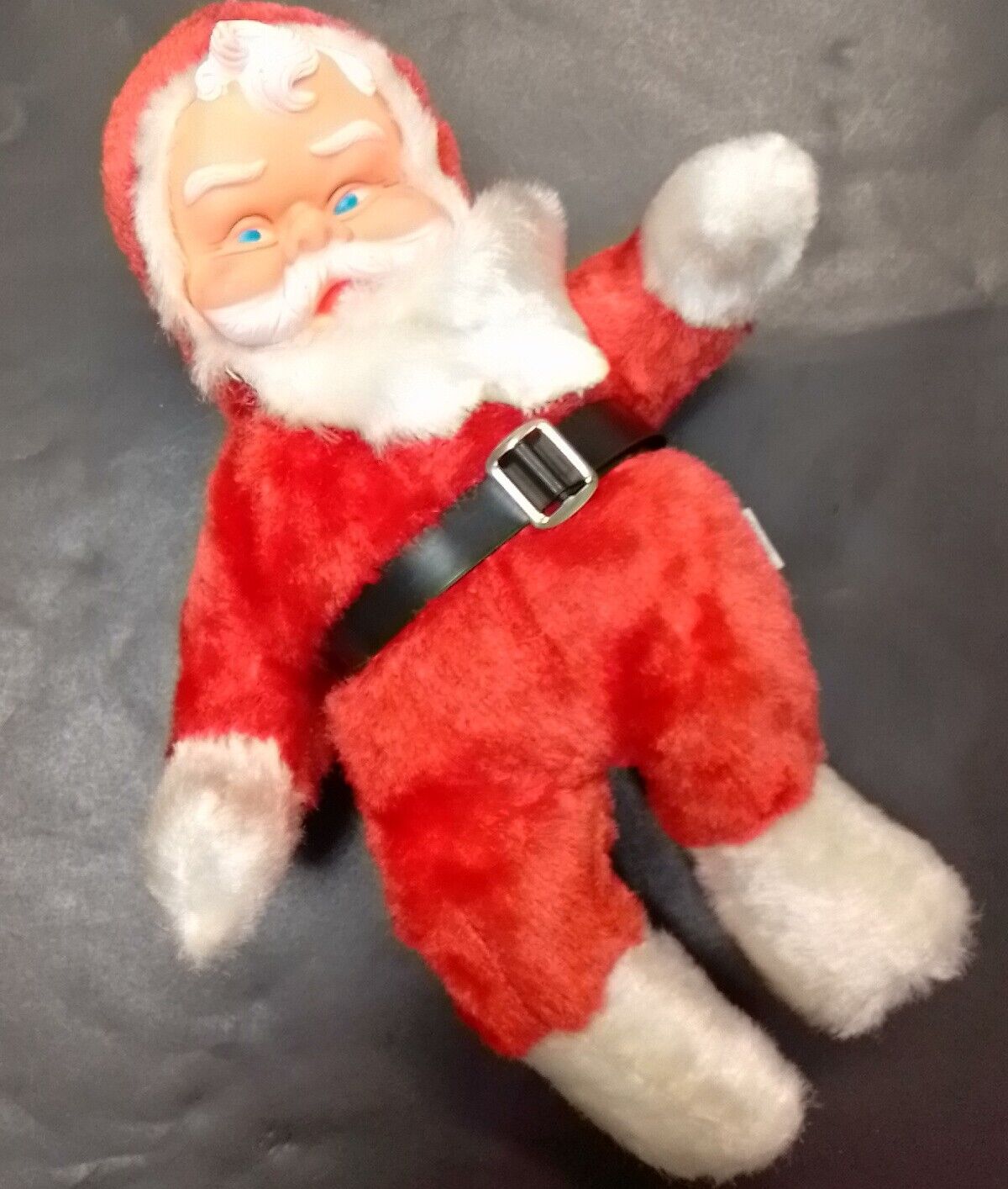 Vintage Rubber Face Doll Santa Ohio Korea Missing Top Ball As-is