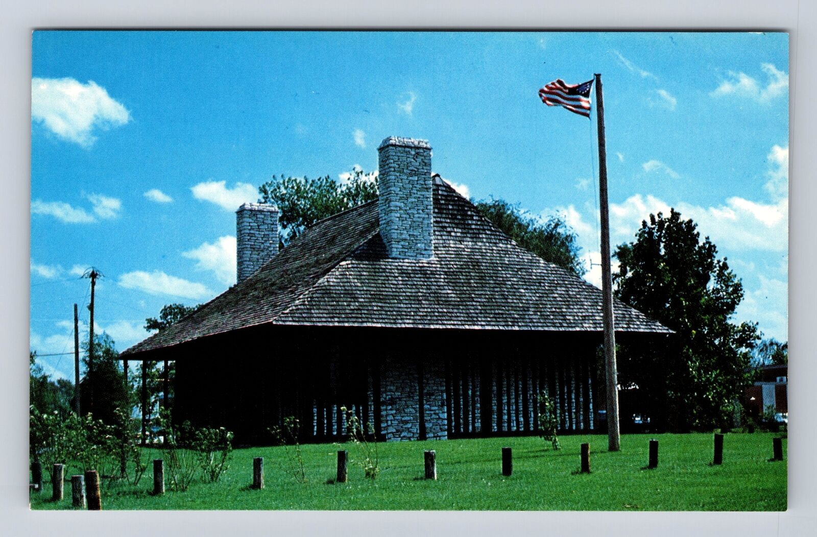 Cahokia IL-Illinois, Cahokia Courthouse State Memorial, Vintage Postcard