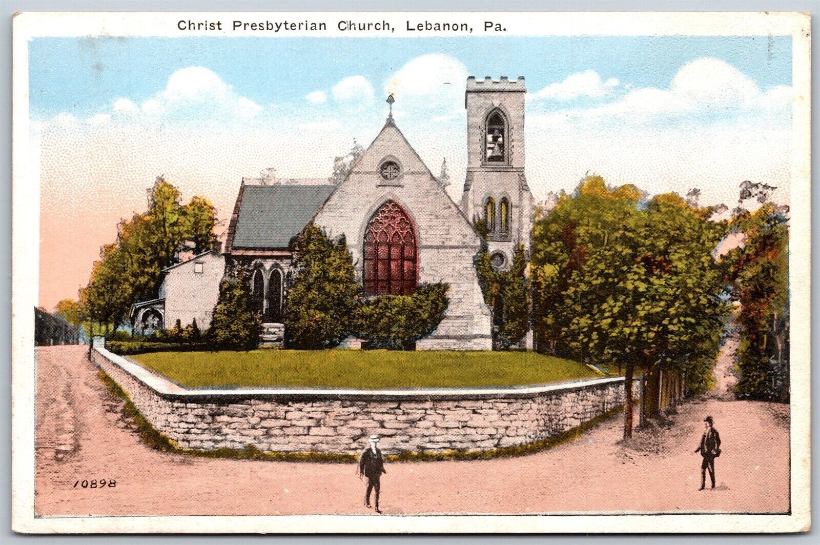 Vtg Lebanon Pennsylvania PA Christ Presbyterian Church 1920s View Old Postcard